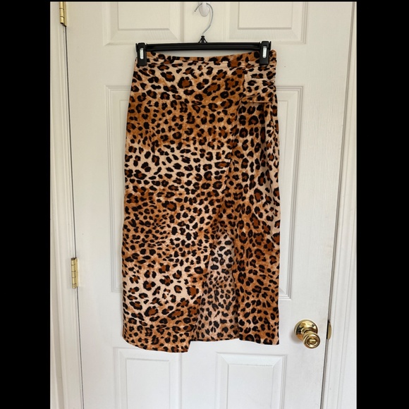 Zara, Animal Print Skirt, Leopard, Small, Like New - Picture 5 of 8